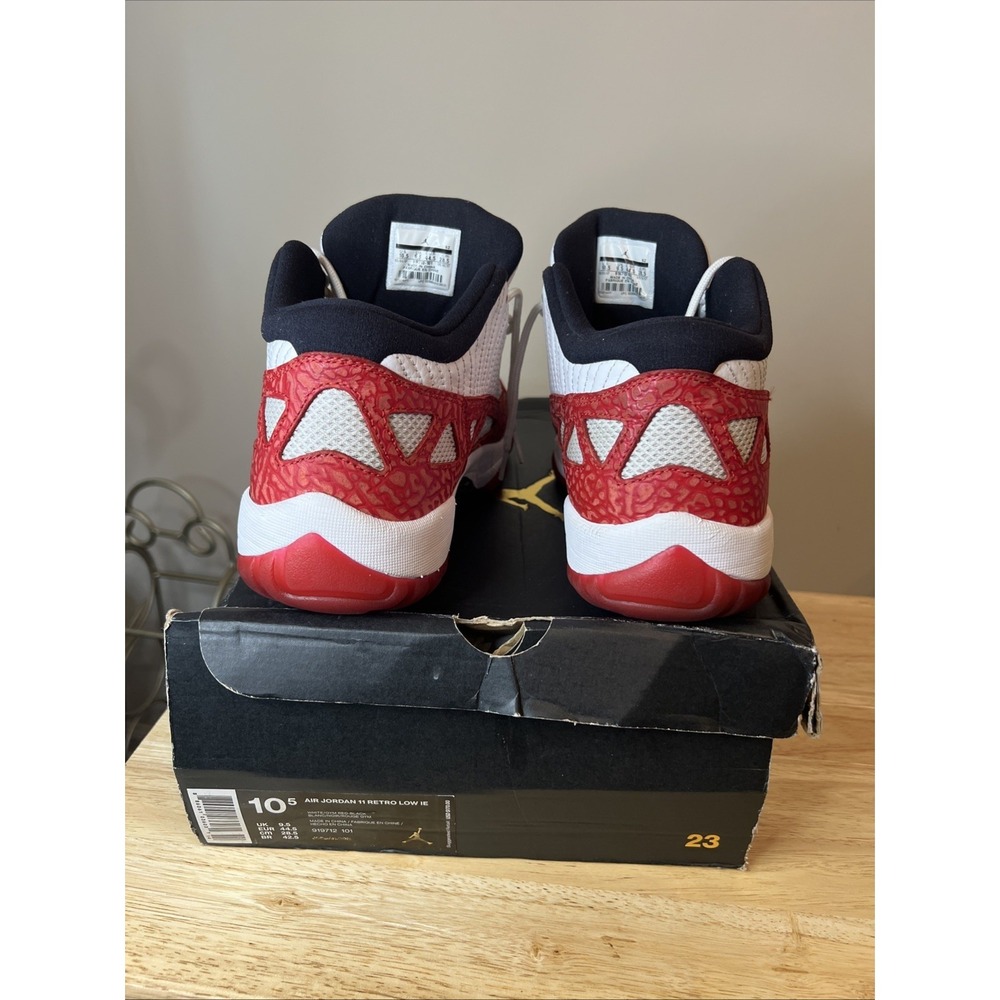 Air Jordan 11 Retro Low IE Men's Red White Size 10.5 919712-101 - Picture 5 of 7